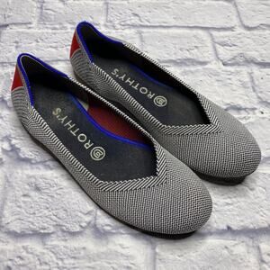 Rothys The Flat in Cherry Ribbon Stripe (retired)